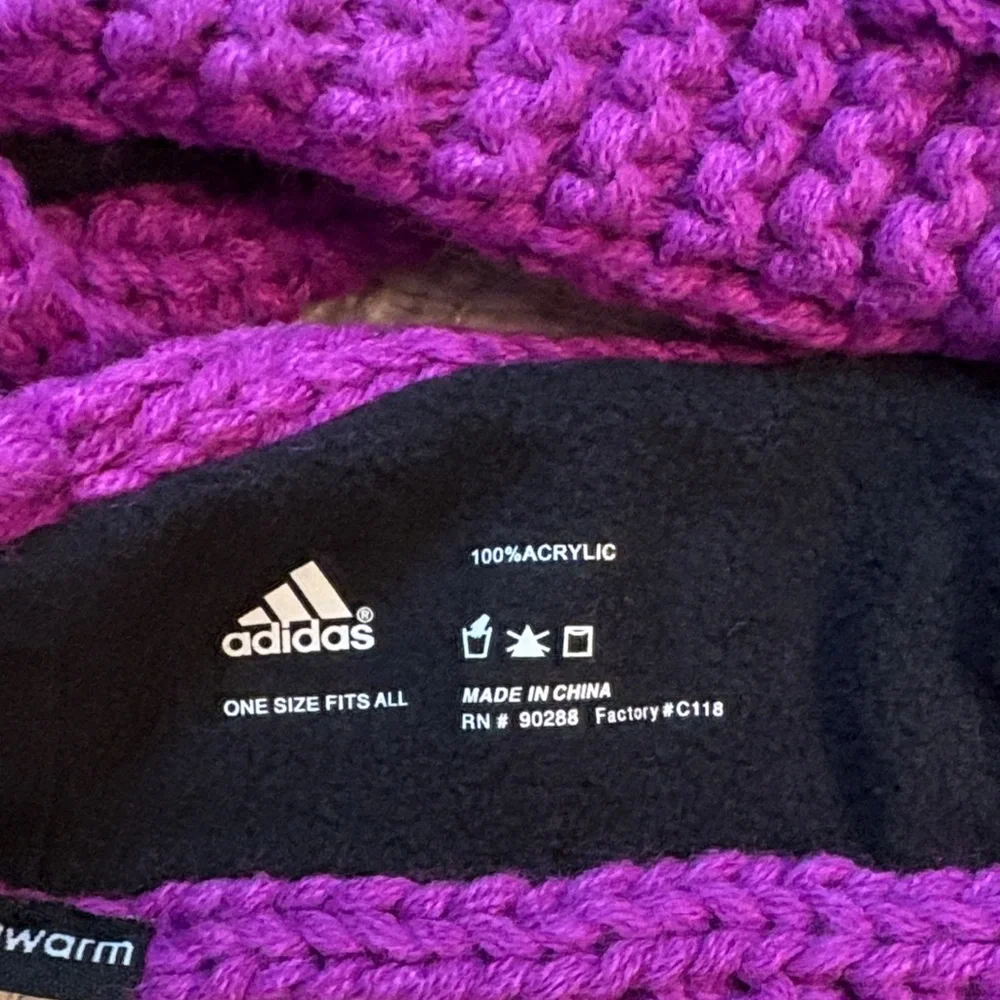Adidas Vibrant Purple Knit Headband- NWT - Picture 2 of 3